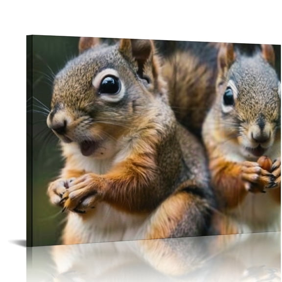 BCIIG Squirrel Food Canvas Prints Wall Art for Living Room Bedroom Home Office Decor 16x12in