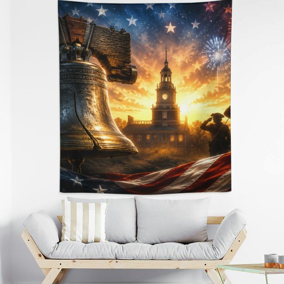 BCIIG Star Bell Aesthetic Home Decor For Adults Family, 100% Polyester Wall Hanging Tapestie Vertical Print Wall For Bedroom Dorm Living Room, Aesthetic Home Decor For Adults Family