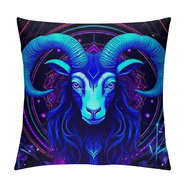 BCIIG Star Pattern Neon Lighting Hologram Graphic Decorative Cushion