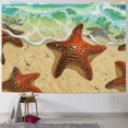 thumbnail image 1 of BCIIG Starfish Beach Waves Tapestry Wall Hanging Unique Style for Home Decor, Graphic Tapestries Art for Living Room Bedroom Apartment Farmhouse Dorm 50x40inch, 1 of 6