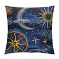 thumbnail image 1 of BCIIG Stars Moon Sun Graphic Decorative Throw Pillow Cover for Home Couch Living Room Bed Sofa Short Plush 1PC 20x20in, 1 of 5