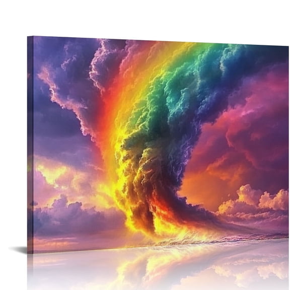 BCIIG Storm Clouds Wall Art Canvas Print for Living Room Bedroom Home Office Decor 20x16in