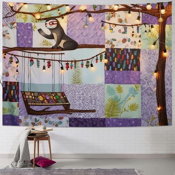 BCIIG String Lights Branch Intricate Detail Tapestry Wall Hanging Unique Style for Home Decor, Graphic Tapestries Art for Living Room Bedroom Apartment Farmhouse Dorm, 4 Sizes Available 50x40inch