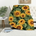 thumbnail image 1 of BCIIG Sunflower Blanket Sunflower Gifts Fleece Throw Floral Plush Print for Adult Women Men Boys Friend Girls Soft Lightweight Bedroom Sunflower Decorations Sunflower Decor Travel All Season 40x50in, 1 of 6