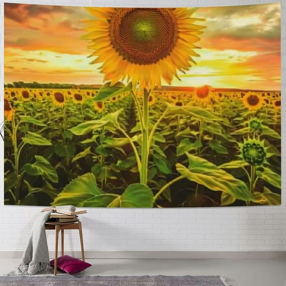 BCIIG Sunflower Tapestry Wall Hanging Unique Style Graphic Tapestries Home Decor for Living Room Bedroom Apartment Farmhouse Dorm Wall Art 40x30inch