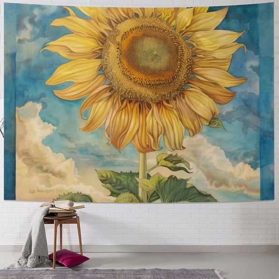 BCIIG Sunflower Tapestry Wall Hanging Unique Style Graphic Tapestries Home Wall Decor Art for Living Room Bedroom Apartment Farmhouse Dorm 40x30inch
