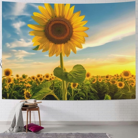 BCIIG Sunflower Tapestry Wall Hanging Unique Style Graphic Tapestries Home Wall Decor Art for Living Room Bedroom Apartment Farmhouse Dorm 40x30inch