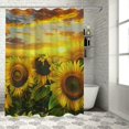 BCIIG Sunflowers Bathroom Decor Set with Hooks, Colorful Luxurious