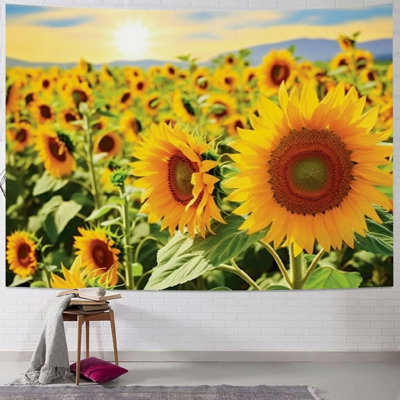 BCIIG Sunflowers Sun Field Tapestry Wall Hanging Unique Style Graphic Tapestries Home Wall Decor Art for Living Room Bedroom Apartment Farmhouse Dorm 40x30inch