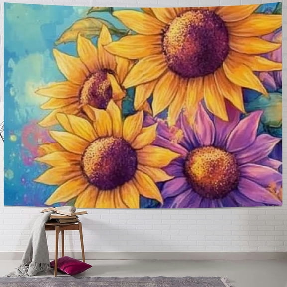 BCIIG Sunflowers Tapestry Wall Hanging Unique Style Graphic Tapestries Home Wall Decor Art for Living Room Bedroom Apartment Farmhouse Dorm 40x60inch