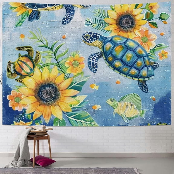 BCIIG Sunflowers Tapestry Wall Hanging Unique Style Graphic Tapestries Home Wall Decor Art for Living Room Bedroom Apartment Farmhouse Dorm 60x50inch