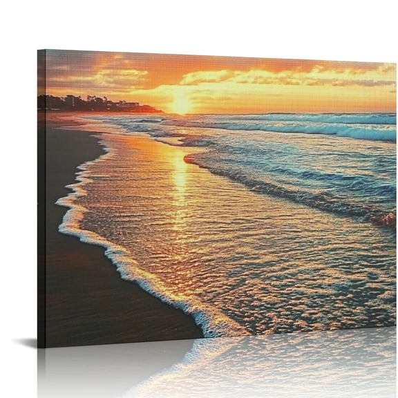 BCIIG Sunset Art Modern Canvas Prints for Living Room Bedroom Home Office Wall Decor 20x16in