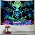 thumbnail image 1 of BCIIG Tapestry for Bedroom  Reactive Blacklight Alien Weed Tapestry  Mushroom Eyes Wall Hanging weeds Tapestries Room Decor Aesthetics Party Poster Glow in The Dark Tapestry 50x40inch, 1 of 6