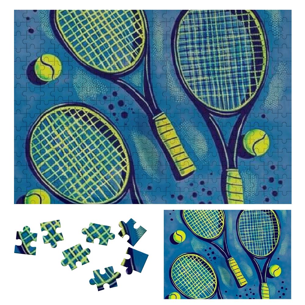 BCIIG Tennis Equipment Wooden Jigsaw Puzzle Challenging Difficult Wood 
