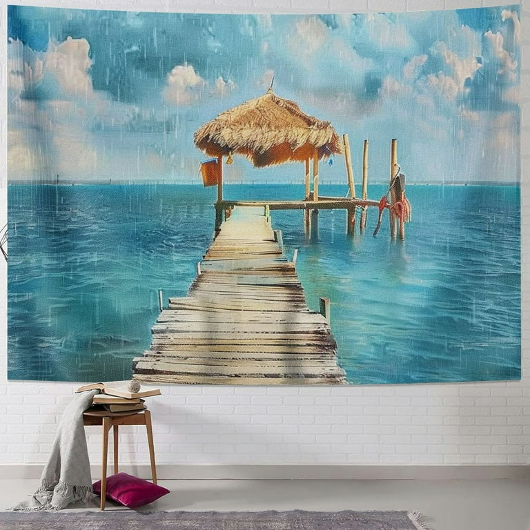 BCIIG Thatched Roof Tapestry Wall Hanging Unique Style for Home Decor Art for Living Room Bedroom Apartment Farmhouse Dorm 4 Sizes Available 50x40inch Walmart