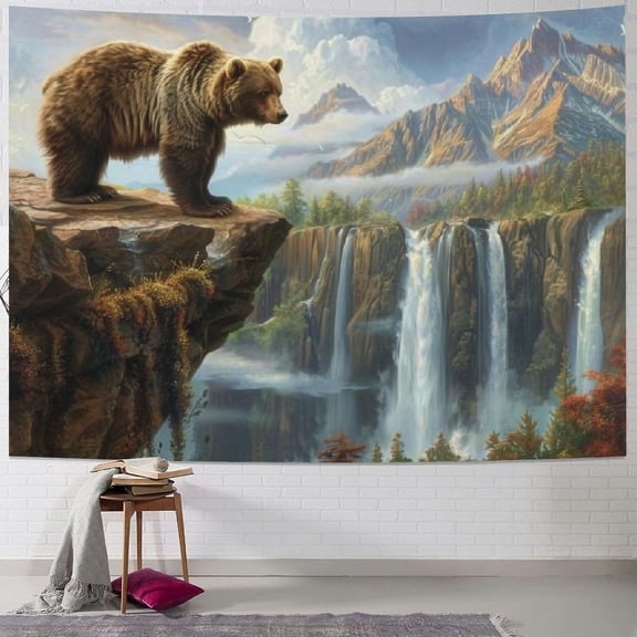BCIIG The Bears in the Forest Park Tapestry Home decoration Tapestry Psychedelic Tapestry Wall hanging Bedding Tapestry