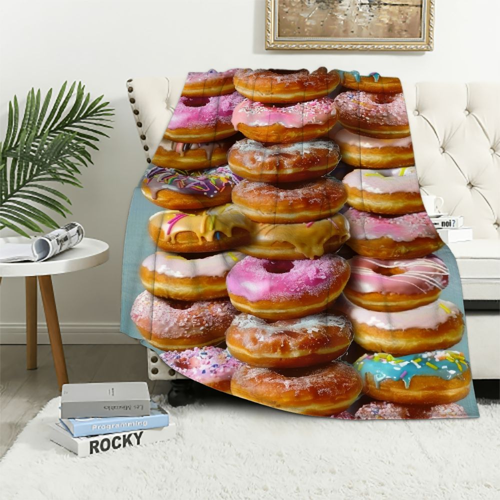 BCIIG Throw Blankets for Sofa Couch Fluffy Cozy Flannel Travel Blanket