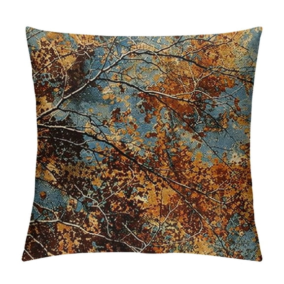BCIIG Throw Pillow Covers Cases Decorative  Brown Rust Colorful Metal Rusty Steel Iron Structure Wall Door Two Sides Print Pillowcase Case Cushion Cover 12x12in