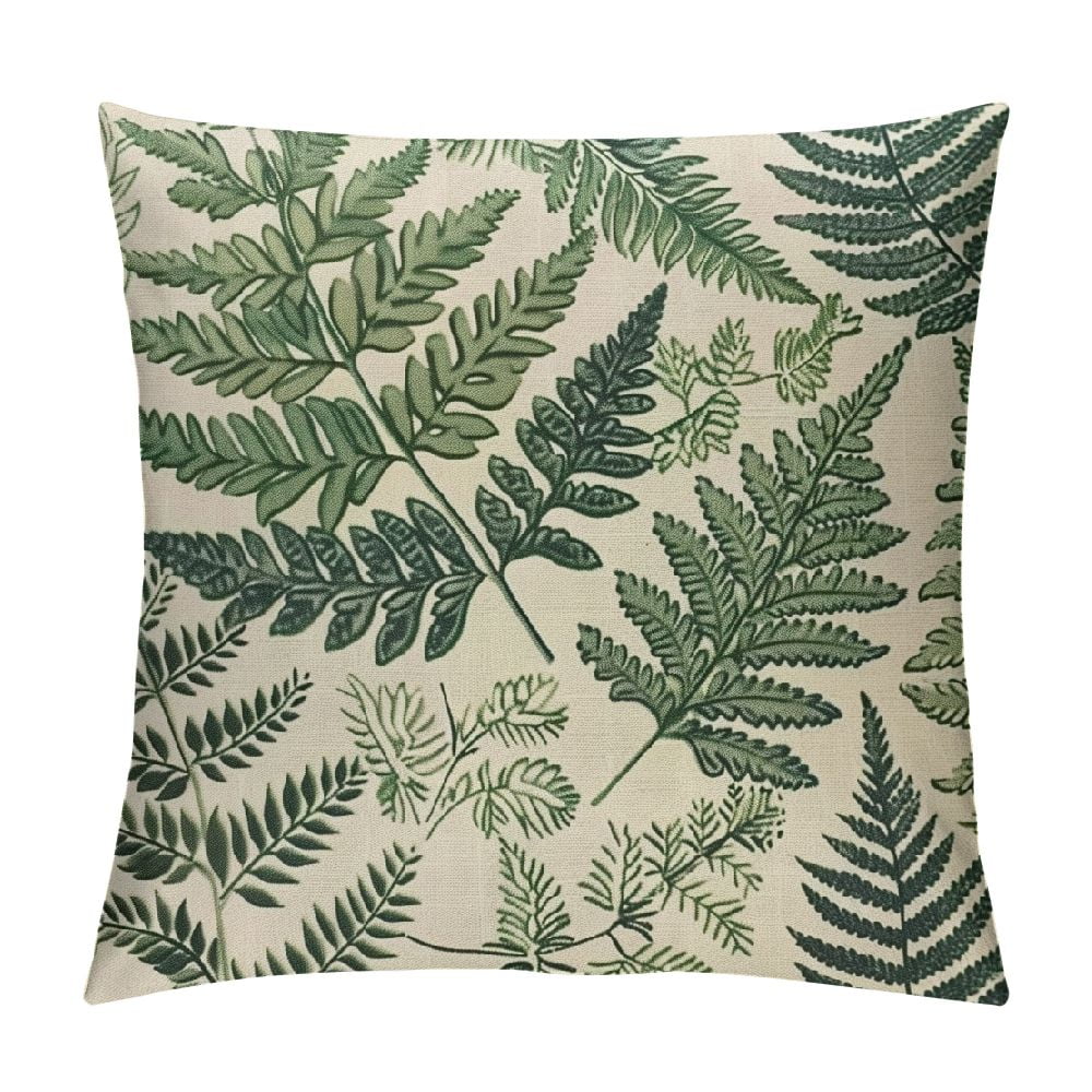 BCIIG Throw Pillow Covers Green Leaf Floral in Vintage Style Leaves and ...