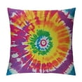 thumbnail image 1 of BCIIG Tie-Dyed Spiral Vibrant Colors Graphic Decorative Throw Pillow Cover for Home Couch Living Room Bed Sofa, Square, 1PC 18x18in, 1 of 5