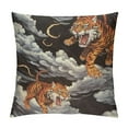 BCIIG Tiger Dragon Clouds Graphic Decorative Cushion Cover for Home