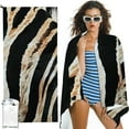 thumbnail image 1 of BCIIG Tiger Leopard Print Beach Towel Animal Microfiber Sand Free Towels for Adult Kids Quick Dry Ultra Absorbent Soft Pool Travel Swim Bath Shower Towel Gifts  27.5x55in, 1 of 7