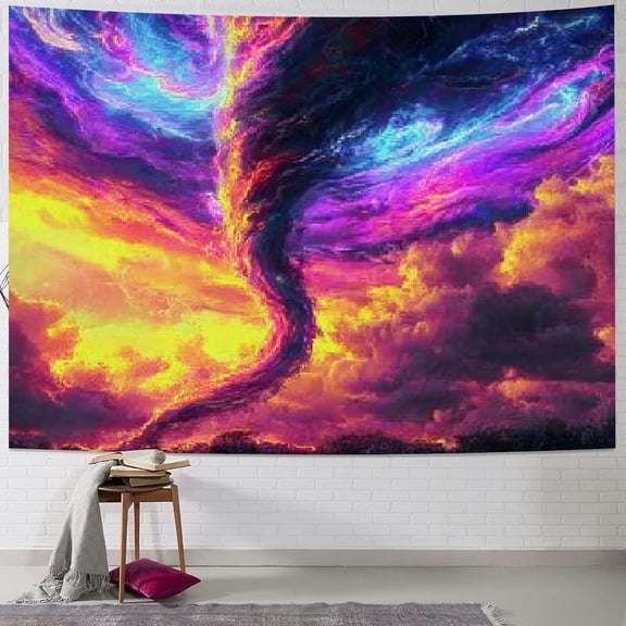 BCIIG Tornado Clouds Psychedelic Tapestry Wall Hanging Unique Style 40x30inch