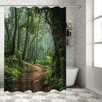 BCIIG Trees Shower Curtain 100% Polyester With Hooks Vibrant Decor 36"x72