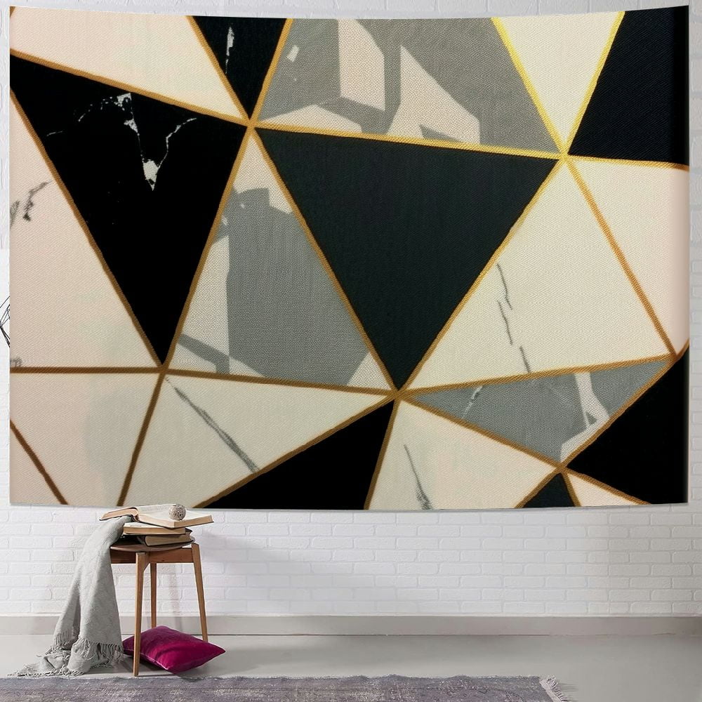 BCIIG Triangles Pattern Tapestry Wall Hanging Unique Style Graphic