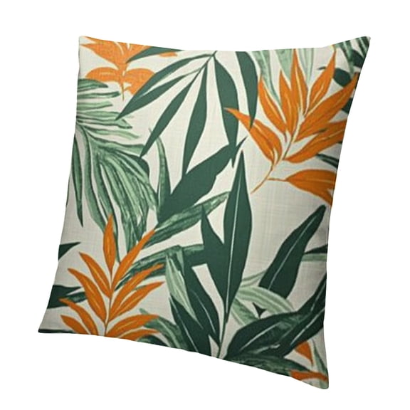 BCIIG Tropical Flower Farmhouse Pillow Case, Plant Pillow Case Decoration Summer Throw Pillow Case, Outdoor Home Decoration 12x12in