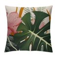 BCIIG Tropical Plant Flower Banana Leaf Graphic Decorative Throw Pillow