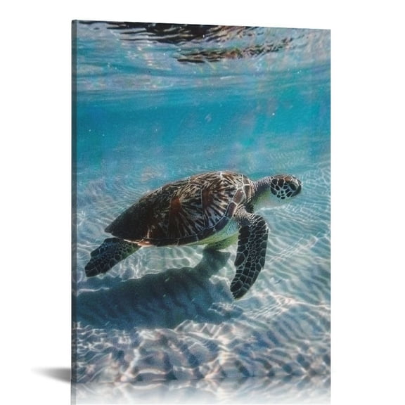 BCIIG Turtle Fine Art Aesthetic Poster & Print Wall Painting for Home Office Decor, Canvas Living Room Bedroom Wall Art Decor 16x20 in