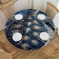 thumbnail image 1 of BCIIG Turtle Sea Starfish Round Table Cover Stain Resistant Washable Indoor Outdoor Tablecloth Kitchen Dining Wedding Parties Full Width Single-Sided Printing 100% Polyester Fiber 31-35, 1 of 8