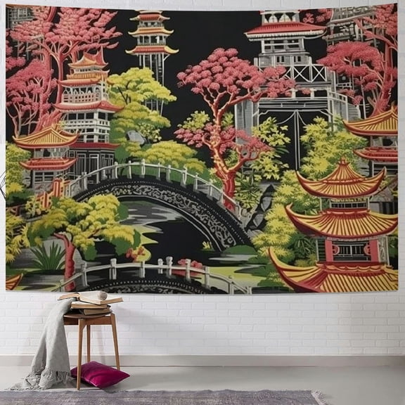 BCIIG Urban Landscape Tapestry Wall Hanging Unique Style Graphic Tapestries Home Wall Decor Art Living Room Bedroom Apartment Farmhouse Dorm 50x40inch