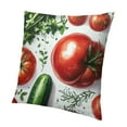 thumbnail image 1 of BCIIG Vegetable pillowcase cushion cover for children teens adult nature farm plant country style living room sofa pillowcase 12x12in, 1 of 5