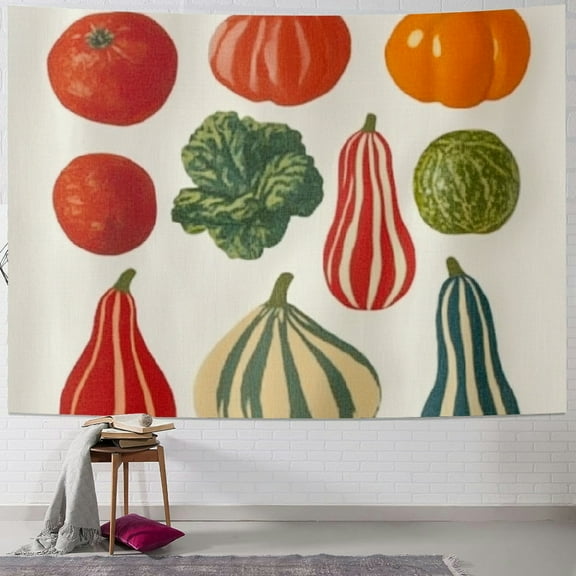 BCIIG Vegetables Tapestry Wall Hanging Unique Style Graphic Tapestries Home Wall Decor Art for Living Room Bedroom Apartment Farmhouse Dorm 40x30inch