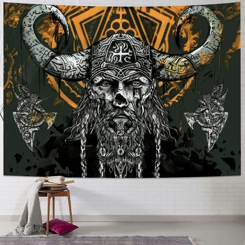 BCIIG Vikings Tapestry Viking Odin Nordic Warriors Tapestry Dragon  Mysterious Nordic Nation Art Valknut Tapestry Wall Hanging Tapestries for  Living Room Bedroom Decor - Walmart.com, image size:1000x1000