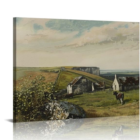 BCIIG Vintage Farmhouse Plant Wall Decor | Flower Neutral Wall Art for Boho French Country Kitchen Bathroom Bedroom Picture Print I Green Room Decor Aesthetic Botanical Cottagecore 16x12in