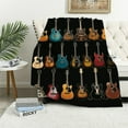thumbnail image 1 of BCIIG Vintage Guitar Collection Throw Blanket - Soft and Cozy Fleece Blanket with Colorful Acoustic Guitar Design - Perfect for Music Lovers, Couch, Bed, or Outdoor Use  40x50in, 1 of 6