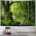thumbnail image 1 of BCIIG  Virgin Forest Tapestry Green Tree in Misty Forest Tapestry Wall Hanging Nature Scenery Wall Tapestry Decor for Living Room Bedroom, 1 of 6