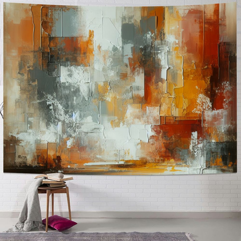 BCIIG Warm Colors Textured Tapestry Wall Hanging Unique Style Home Wall