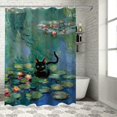 BCIIG Water Lilies Bathroom Decor Set with Hooks, Luxurious Graphic