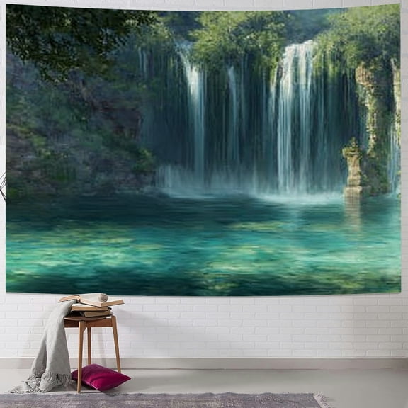 BCIIG Waterfall Fantasy Art Tapestry Wall Hanging Home Decor 40x30inch