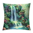 thumbnail image 1 of BCIIG Waterfall Plants Mushrooms Graphic Decorative Cushion Throw Pillow Cover for Home Couch Living Room Bed Sofa Short Plush Year-Round Car Bedroom 1PC 20x20in, 1 of 5