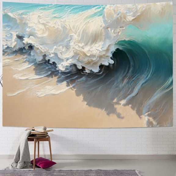BCIIG Wave Beach Sky Tapestry Wall Hanging Unique Home Decor 50x40inch
