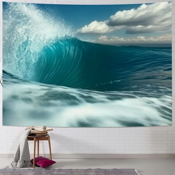BCIIG Wave Ocean Clouds Tapestry Wall Hanging Unique Style Graphic Tapestries Home Wall Decor Art Living Room Bedroom Apartment Farmhouse Dorm 40x30inch