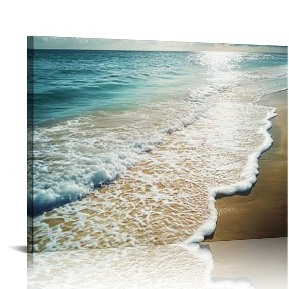 BCIIG Wave Wall Decor Canvas Art Print for Home Office Decoration with Quality Material and Aesthetic Design 20x16in