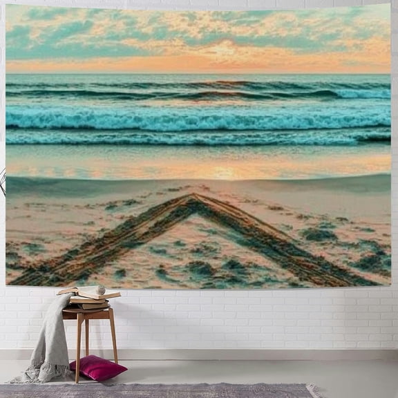 BCIIG Waves Surfboard Beach Tapestry Wall Hanging Unique Style Graphic Tapestries Home Wall Decor Art for Living Room Bedroom Apartment Farmhouse Dorm Decorations 60x50inch