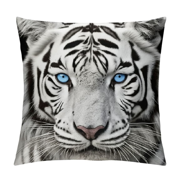 BCIIG White Tiger Graphic Decorative Pillow Cover for Home Couch Living Room Sofa, Aesthetic Design, 1PC 20x20in