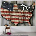 thumbnail image 1 of BCIIG Wooden Map Tapestry Wall Hanging Unique Style Home Wall Decor Art Living Room Bedroom 50x40inch, 1 of 6